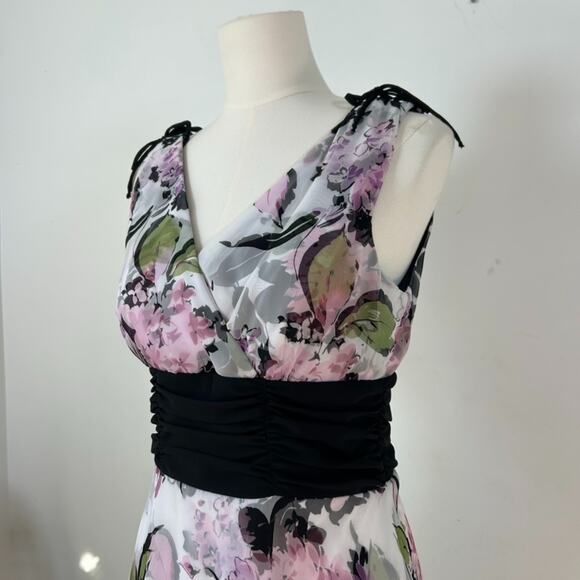 Dressbarn Women Y2K Floral Babydoll Midi Dress Size 10 Bloomcore Picnic Feminine - Picture 3 of 11